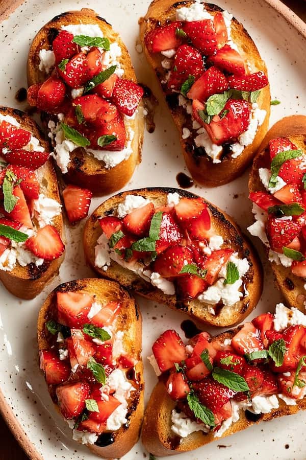 strawberry feta bruschetta recipe