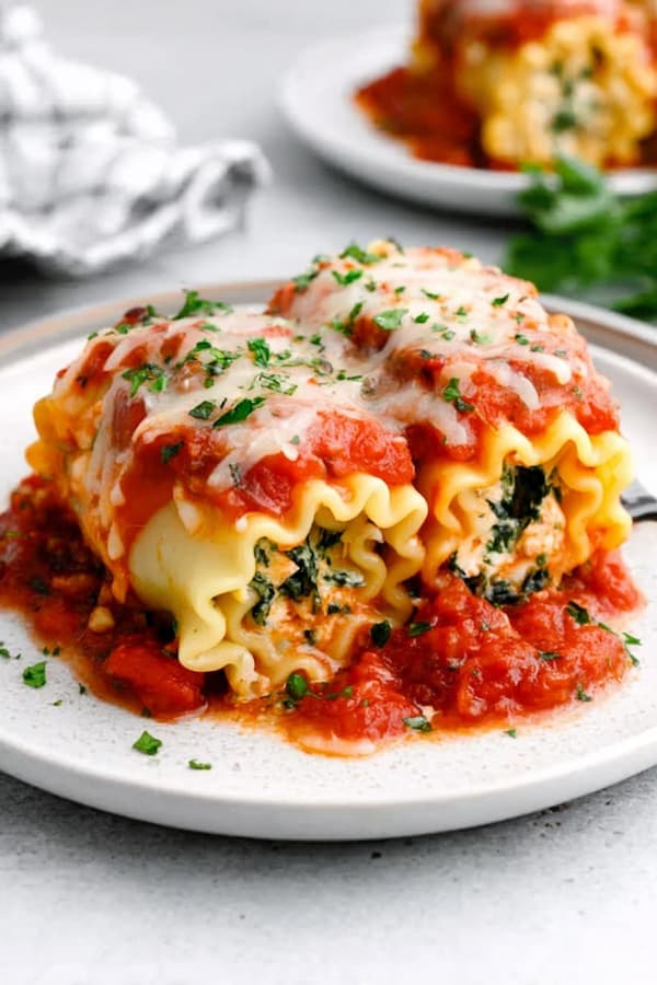 spinach lasagna roll ups